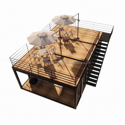 Customized Color Container Bar Coffee Shop met Chinese design stijl en 20 voet prefab Container