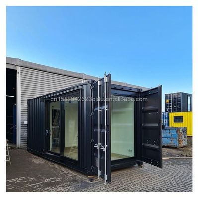 20ft robuuste containerhuizen met 50/75/100mm Wave Sandwich Panel Muur en Modern Design Prefab Shipping Tiny House
