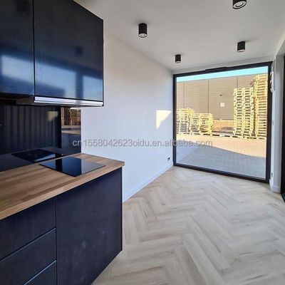 20ft robuuste containerhuizen met 50/75/100mm Wave Sandwich Panel Muur en Modern Design Prefab Shipping Tiny House