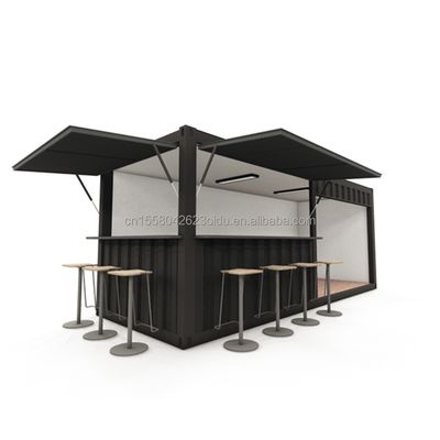 20ft Mini Pop-up Shop Container voor Fast-Food Restaurant Convenience Store Kiosk en Huis gegalvaniseerd stalen buigen 180g