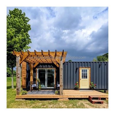 Hotel Luxe Draagbare Flat Roof Container Prefab Studio Huis Huis met 50/75/100mm Wave Sandwich Panel Muur en betaalbaar