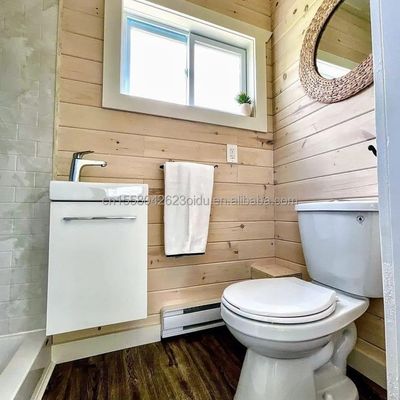 Hotel Luxe Draagbare Flat Roof Container Prefab Studio Huis Huis met 50/75/100mm Wave Sandwich Panel Muur en betaalbaar
