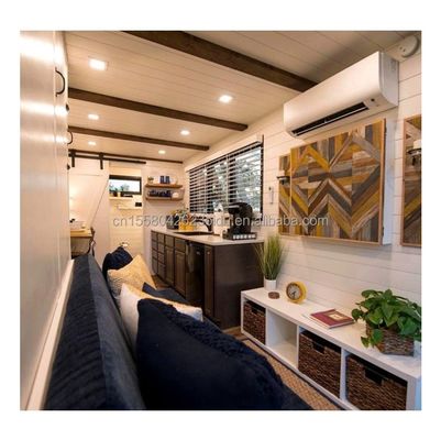 50/75/100mm Wave Sandwich Panel Klein Houten Prefab Huis Container Woon Twee verdiepingen Container Gebouwen Hutten Houten Villa