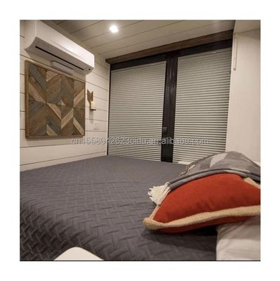 50/75/100mm Wave Sandwich Panel Klein Houten Prefab Huis Container Woon Twee verdiepingen Container Gebouwen Hutten Houten Villa