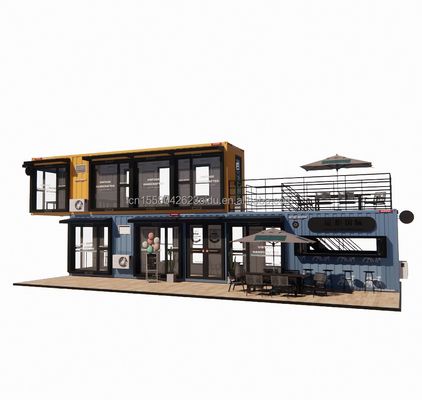 Gegalvaniseerde stalen buigcontainer ontwerp koffiebar huis mobiele winkel container restaurant