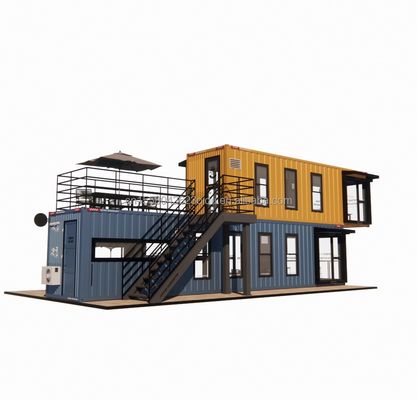 Gegalvaniseerde stalen buigcontainer ontwerp koffiebar huis mobiele winkel container restaurant