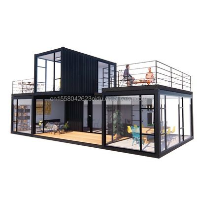 Gepersonaliseerde kleur Luxe Modulair Huis Container Staal Residentieel Prefab Villa Prefab Huis Huizen voor winkel