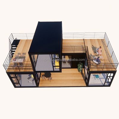 Gepersonaliseerde kleur Luxe Modulair Huis Container Staal Residentieel Prefab Villa Prefab Huis Huizen voor winkel
