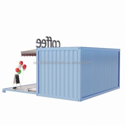 50/75/100mm Wave Sandwich Panel Muur Luxe 20ft Opvouwbaar Containerhuis voor Coffeeshop/Container Cafe/Container Bar