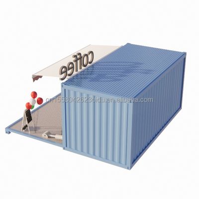 50/75/100mm Wave Sandwich Panel Muur Luxe 20ft Opvouwbaar Containerhuis voor Coffeeshop/Container Cafe/Container Bar