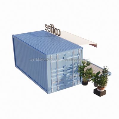 50/75/100mm Wave Sandwich Panel Muur Luxe 20ft Opvouwbaar Containerhuis voor Coffeeshop/Container Cafe/Container Bar