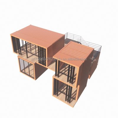 Modern ontwerp 20ft Draagbare scheepvaartcontainer Kledingwinkel Pop-up Retail Store Muur 50/75/100mm Wave Sandwich Panel