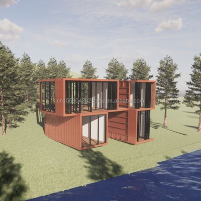 Modern ontwerp 20ft Draagbare scheepvaartcontainer Kledingwinkel Pop-up Retail Store Muur 50/75/100mm Wave Sandwich Panel