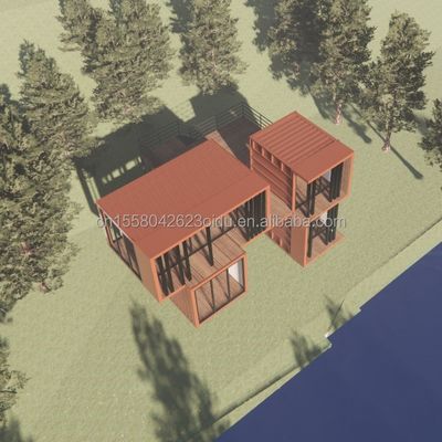 Modern ontwerp 20ft Draagbare scheepvaartcontainer Kledingwinkel Pop-up Retail Store Muur 50/75/100mm Wave Sandwich Panel
