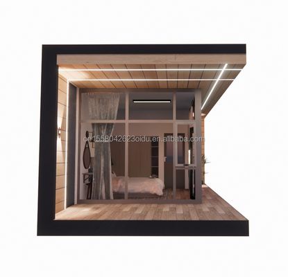 30ft voorgefabriceerd houten glazen huis zonneschijn huis container voorgefabriceerde container