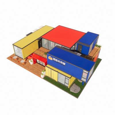 Gegalvaniseerde stalen vierkantbuizen Hoofdstructuur voor aanpassing Moderne prefab containerhuizen Aluminiumlegeringsvensters