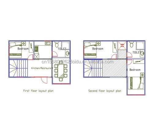 20ft/40ft Prefab Modulaire Kleine Kit Set Kabine Huizen Container Huis Moderne Design Stijl 3 Slaapkamer Klaar Huis