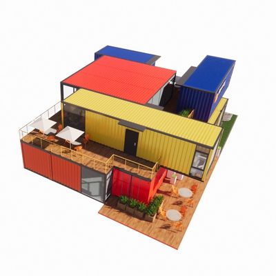 Gegalvaniseerde stalen vierkantbuizen Hoofdstructuur voor aanpassing Moderne prefab containerhuizen Aluminiumlegeringsvensters