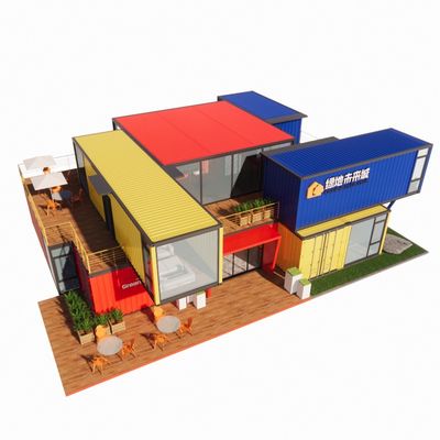 Gegalvaniseerde stalen vierkantbuizen Hoofdstructuur voor aanpassing Moderne prefab containerhuizen Aluminiumlegeringsvensters