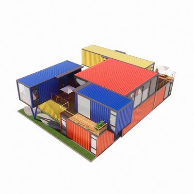Gegalvaniseerde stalen vierkantbuizen Hoofdstructuur voor aanpassing Moderne prefab containerhuizen Aluminiumlegeringsvensters