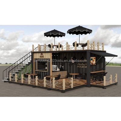 Modern ontwerp 20ft op maat gemaakt Container Tuin Coffeeshop Verhuisbare Bar Cafe Store Buiten Steel Sandwich Panel