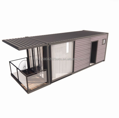 Gegalvaniseerde stalen vierkantbuizen Prefab Containerhuis Verhuisbaar Prefab huis 20ft Verscheping Kleine huizen Op maat gemaakte kleur