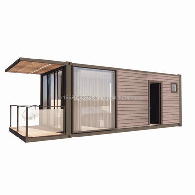 Gegalvaniseerde stalen vierkantbuizen Prefab Containerhuis Verhuisbaar Prefab huis 20ft Verscheping Kleine huizen Op maat gemaakte kleur