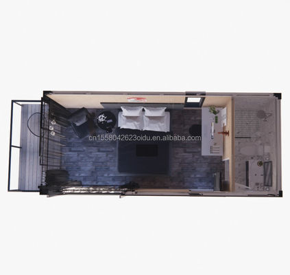 Gegalvaniseerde stalen vierkantbuizen Prefab Containerhuis Verhuisbaar Prefab huis 20ft Verscheping Kleine huizen Op maat gemaakte kleur