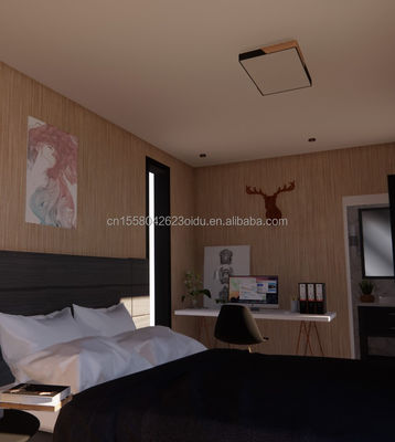 Gegalvaniseerde stalen vierkantbuizen Prefab Containerhuis Verhuisbaar Prefab huis 20ft Verscheping Kleine huizen Op maat gemaakte kleur