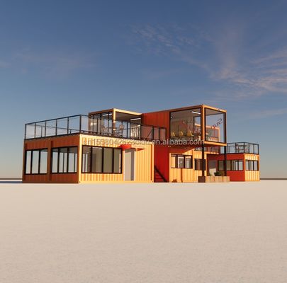 Prefab modulair 3 slaapkamer huis gegalvaniseerd stalen vierkant buizen 20ft of 40ft Klaargemaakte kleine hut set