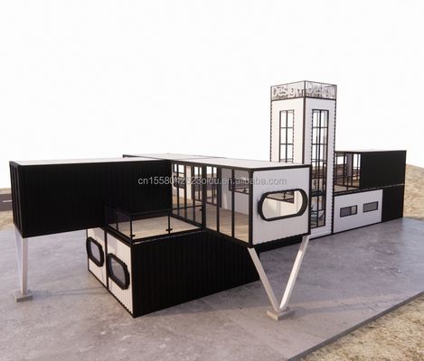 Gegalvaniseerde stalen vierkantbuizen Containerwinkel Transportcontainer Draagbare winkelcontainer 3D-modelontwerp