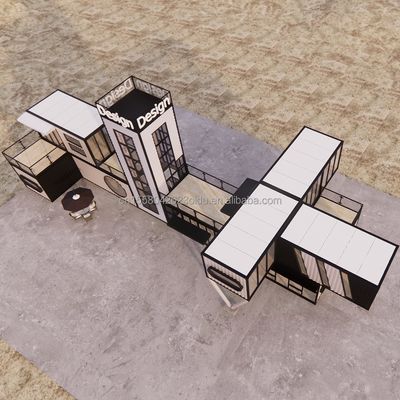 Gegalvaniseerde stalen vierkantbuizen Containerwinkel Transportcontainer Draagbare winkelcontainer 3D-modelontwerp