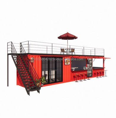 Moderne luxe 20ft 10ft Mini Cafe Bar Restaurant Huis Container Koffieshop Prefabriceerd stalen interieurontwerp voor winkelcentrum