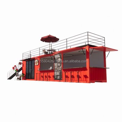 Moderne luxe 20ft 10ft Mini Cafe Bar Restaurant Huis Container Koffieshop Prefabriceerd stalen interieurontwerp voor winkelcentrum