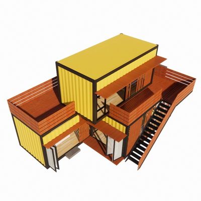 Op maat gemaakte kleur Moderne luxe geprefabriceerde stalen huizen met toilet winkel Op maat gemaakte selectie