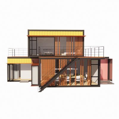 Op maat gemaakte kleur Moderne luxe geprefabriceerde stalen huizen met toilet winkel Op maat gemaakte selectie