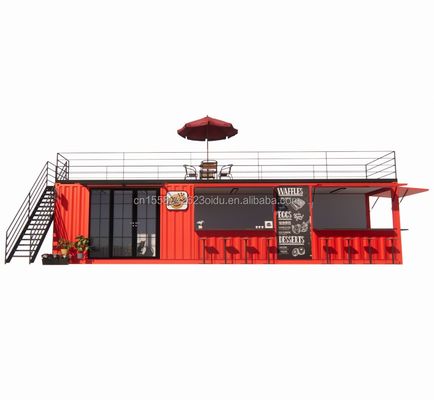 Moderne luxe 20ft 10ft Mini Cafe Bar Restaurant Huis Container Koffieshop Prefabriceerd stalen interieurontwerp voor winkelcentrum