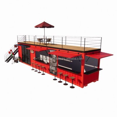 Moderne luxe 20ft 10ft Mini Cafe Bar Restaurant Huis Container Koffieshop Prefabriceerd stalen interieurontwerp voor winkelcentrum