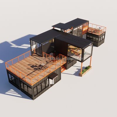 Goedkope mooie huis met muren Meerdere combinaties van 20ft prefab huis kleine huizen container in aangepaste kleur