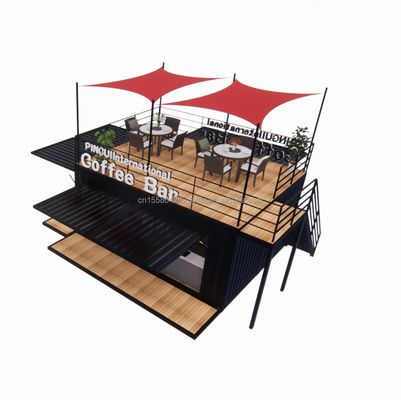 Verplaatsbare platte staalcontainer van 10 voet mobiele winkel voor winkelcentra koffiewinkels pop-up café bar in gegalvaniseerd staal