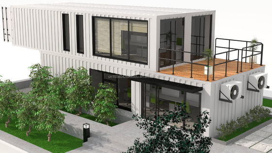 Opvouwbare Puerto Rico Living 40ft Luxe Pack Shipping Container Modulaire Huizen Prefabricadas Pre Fab Huis voor de markt