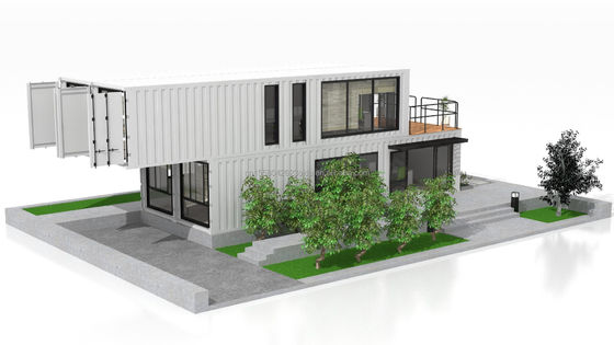 Opvouwbare Puerto Rico Living 40ft Luxe Pack Shipping Container Modulaire Huizen Prefabricadas Pre Fab Huis voor de markt