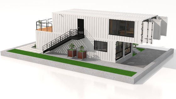 Opvouwbare Puerto Rico Living 40ft Luxe Pack Shipping Container Modulaire Huizen Prefabricadas Pre Fab Huis voor de markt