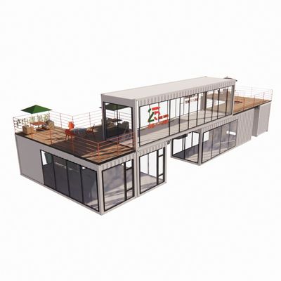 40ft mobiele bar restaurant container hotel staal container opslag prefab gebouw met gegalvaniseerd staal frame en buiging