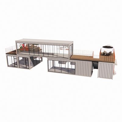 40ft mobiele bar restaurant container hotel staal container opslag prefab gebouw met gegalvaniseerd staal frame en buiging