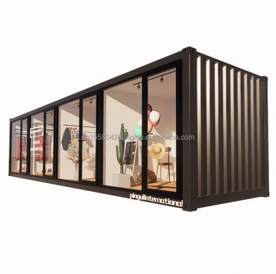 Stalen frame gegalvaniseerd stalen buiging 180g Chinese design stijl EU 40ft prefab huizen voor moderne kleding winkel winkel