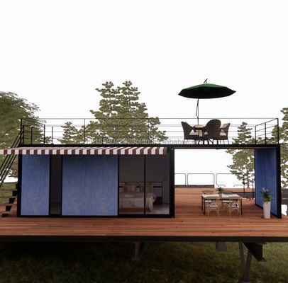 Winkel Moderne en makkelijk te monteren prefab modulair huis met 50/75/100 mm wave sandwich paneel muren