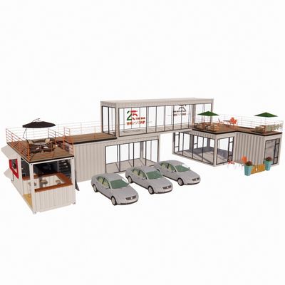 40ft mobiele bar restaurant container hotel staal container opslag prefab gebouw met gegalvaniseerd staal frame en buiging