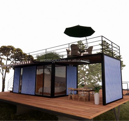 Winkel Moderne en makkelijk te monteren prefab modulair huis met 50/75/100 mm wave sandwich paneel muren