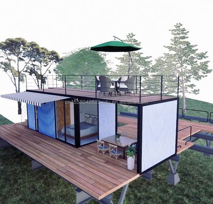 Winkel Moderne en makkelijk te monteren prefab modulair huis met 50/75/100 mm wave sandwich paneel muren